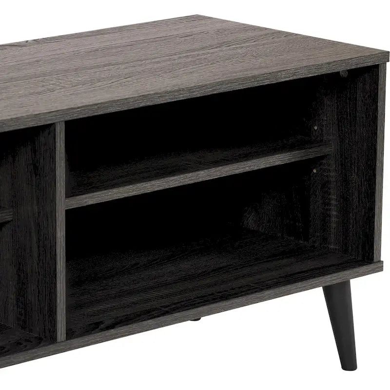 Modern TV Stand with 6 Adjustable Shelves - Supports TVs up to 85" (71")