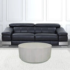 HomeRoots42 Rustic White Solid Wood Round Distressed Coffee Table - 42