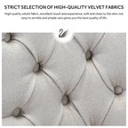Upholstered Tufted Velvet Dining Chair with Solid Wood Legs Set of 6