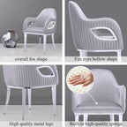 Armchairs Velvet Upholstered Side Chairs with Fox-EyeArmrests and Mirror Stainless Steel Legs