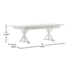 8' x 40 Rectangular Antique Rustic Solid Pine Folding Dining Table