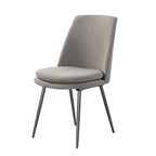 Homer Modern and Contemporary Dining Chairs Set of 2 with Metal Legs