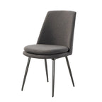 Homer Modern and Contemporary Dining Chairs Set of 2 with Metal Legs