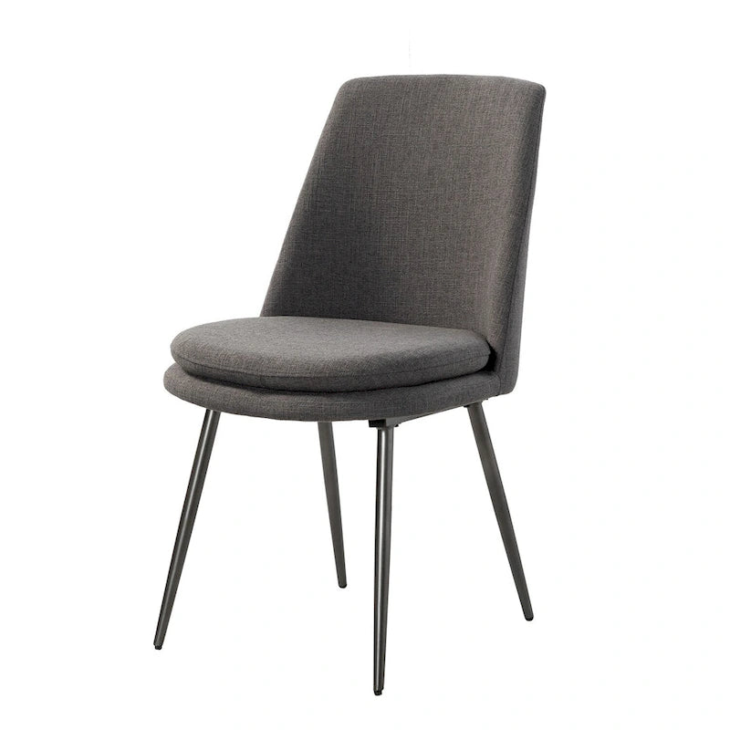 Homer Modern and Contemporary Dining Chairs Set of 2 with Metal Legs