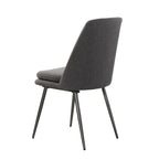 Homer Modern and Contemporary Dining Chairs Set of 2 with Metal Legs