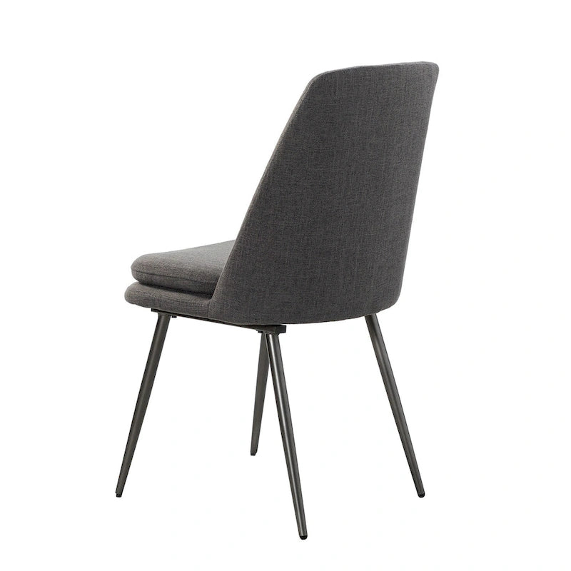 Homer Modern and Contemporary Dining Chairs Set of 2 with Metal Legs
