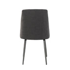 Homer Modern and Contemporary Dining Chairs Set of 2 with Metal Legs