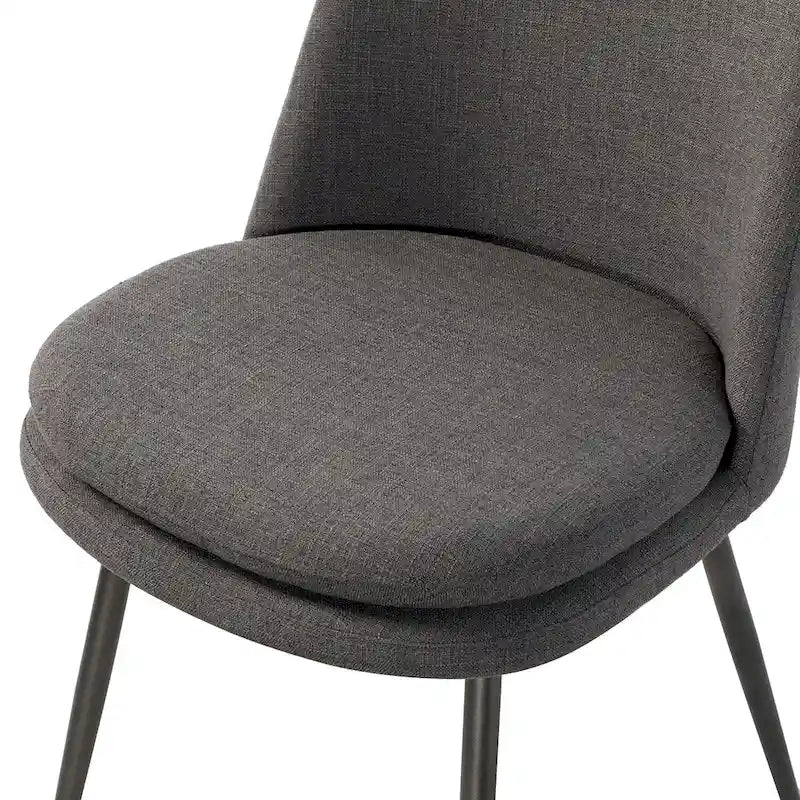 Homer Modern and Contemporary Dining Chairs Set of 2 with Metal Legs