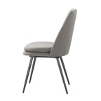 Homer Modern and Contemporary Dining Chairs Set of 2 with Metal Legs