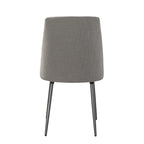Homer Modern and Contemporary Dining Chairs Set of 2 with Metal Legs