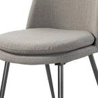 Homer Modern and Contemporary Dining Chairs Set of 2 with Metal Legs