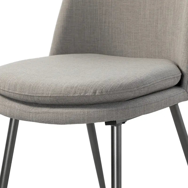Homer Modern and Contemporary Dining Chairs Set of 2 with Metal Legs
