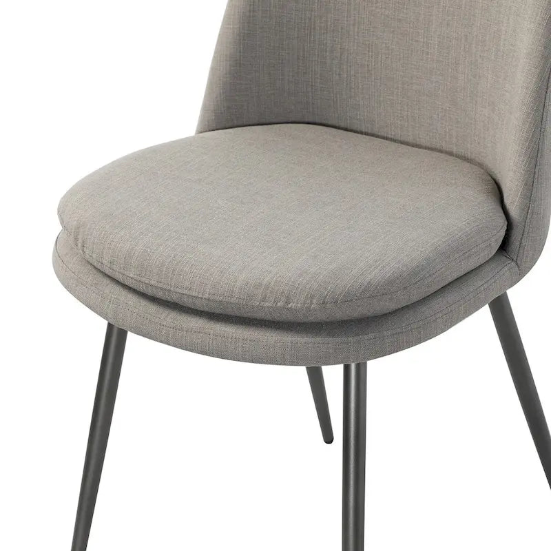 Homer Modern and Contemporary Dining Chairs Set of 2 with Metal Legs