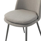 Homer Modern and Contemporary Dining Chairs Set of 2 with Metal Legs