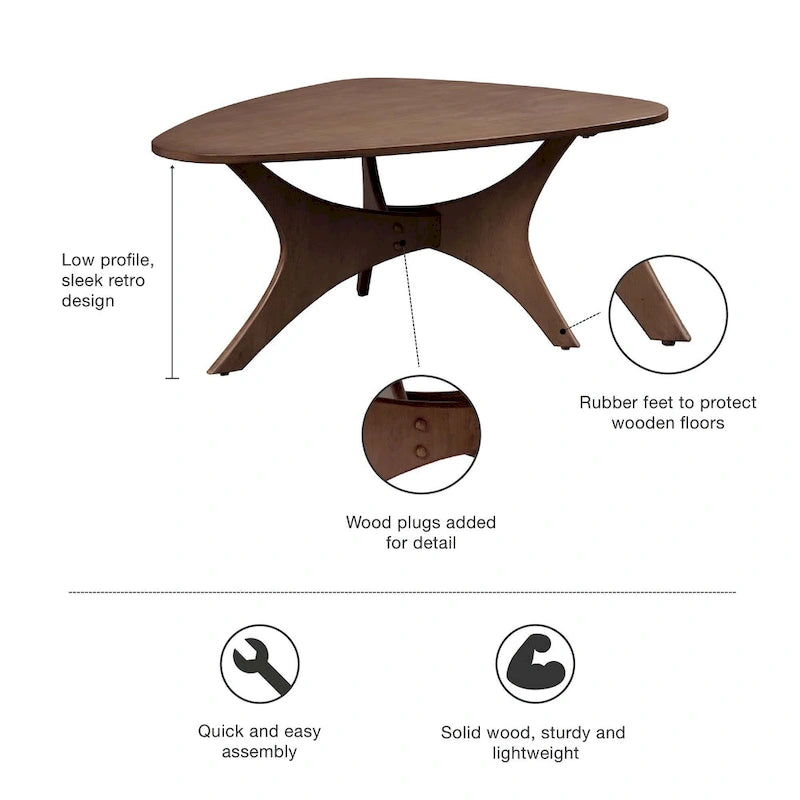 INK+IVY Blaze Triangle Wood Coffee table
