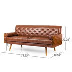 Barnard Mid-century Tufted Sofa with Accent Pillows by Christopher Knight Home