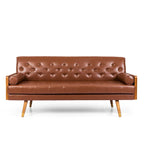 Barnard Mid-century Tufted Sofa with Accent Pillows by Christopher Knight Home