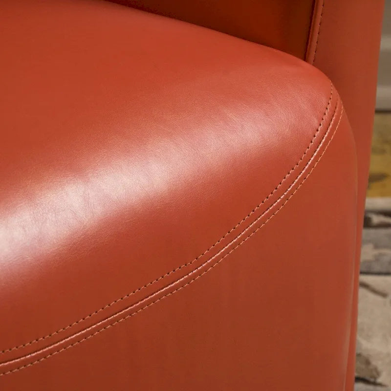 Angelo Bonded Leather Wingback Swivel Club Chair by Christopher Knight Home