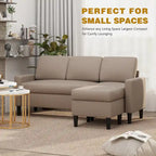Futzca 74 Convertible Sectional Sofa Couch, Small L-Shaped Sofa