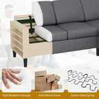 Futzca 74 Convertible Sectional Sofa Couch, Small L-Shaped Sofa