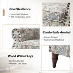 Nyctelius Traditional Polyester Accent Chair with Rolled Arms and Nailhead Trim by HULALA HOME