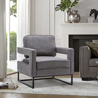Modern Arm Accent Chair, Mid Century Living Room Chair Upholstered Lounge Chair