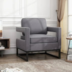 Modern Arm Accent Chair, Mid Century Living Room Chair Upholstered Lounge Chair