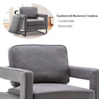 Modern Arm Accent Chair, Mid Century Living Room Chair Upholstered Lounge Chair
