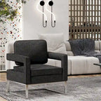 Modern Arm Accent Chair, Mid Century Living Room Chair Upholstered Lounge Chair