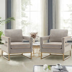 Modern Arm Accent Chair, Mid Century Living Room Chair Upholstered Lounge Chair