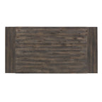 Double Bridge Dark Chestnut Trestle Table Set