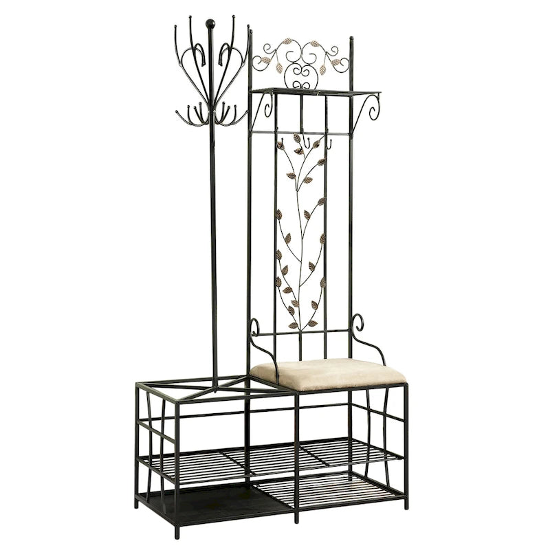 Copper Grove Foxtail Coat Rack and Bench with Storage