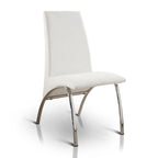 Benton Contemporary White Glass Top 7-Piece Dining Table Set by Furniture of America