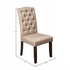 Alpine Furniture Set of 2 Button Tufted Parson Chairs - Salvaged Grey - 19.5Wx24Dx41H
