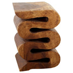 Haussmann Wood Wave Verve Accent Snake Table 12x14x20 in H Walnut Oil - 12 x 14 x 20