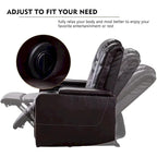Breathable Leather Home Theater Seating with with USB Ports and Cup Holders