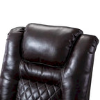 Breathable Leather Home Theater Seating with with USB Ports and Cup Holders