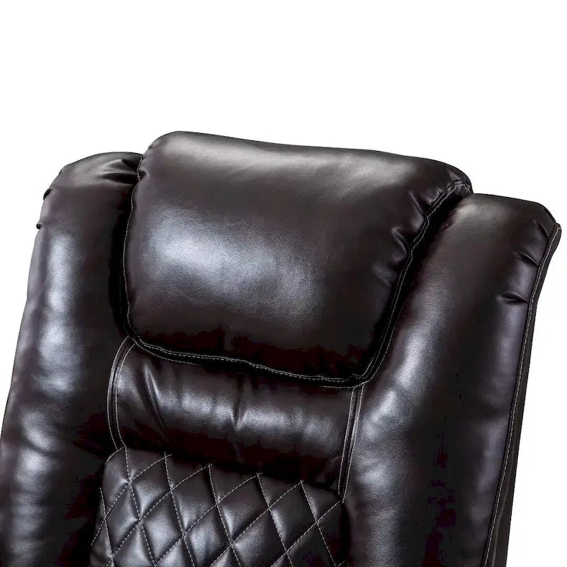 Breathable Leather Home Theater Seating with with USB Ports and Cup Holders