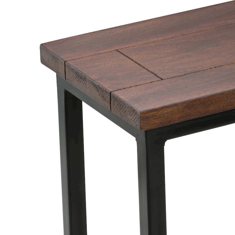 WYNDENHALL Rhonda 18 inch Wide Solid Metal Industrial C Side Table - 18 W x 10 D x 24 H