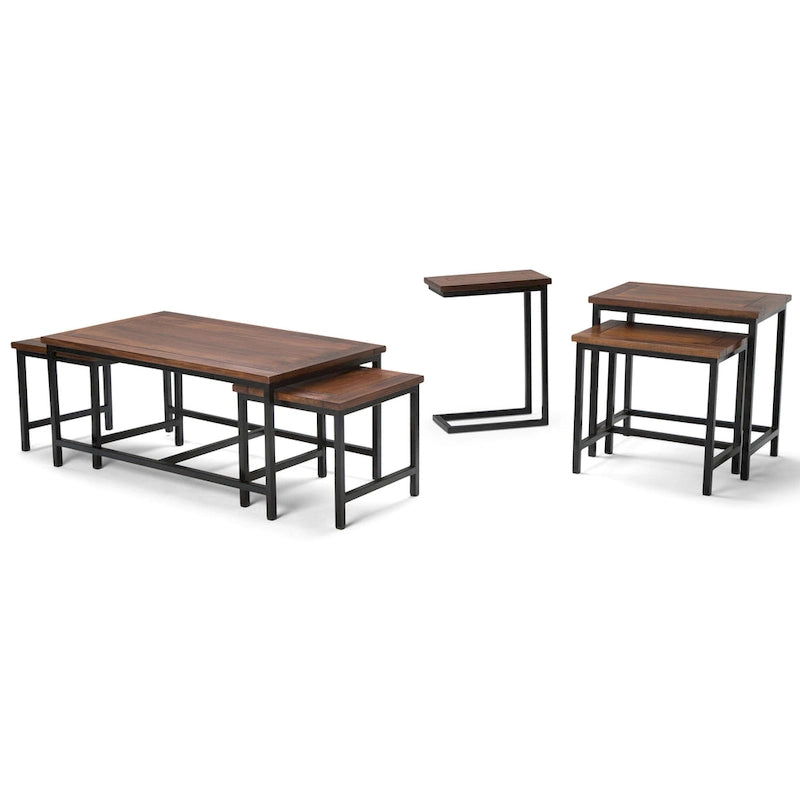 WYNDENHALL Rhonda 18 inch Wide Solid Metal Industrial C Side Table - 18 W x 10 D x 24 H