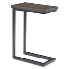 WYNDENHALL Rhonda 18 inch Wide Solid Metal Industrial C Side Table - 18 W x 10 D x 24 H