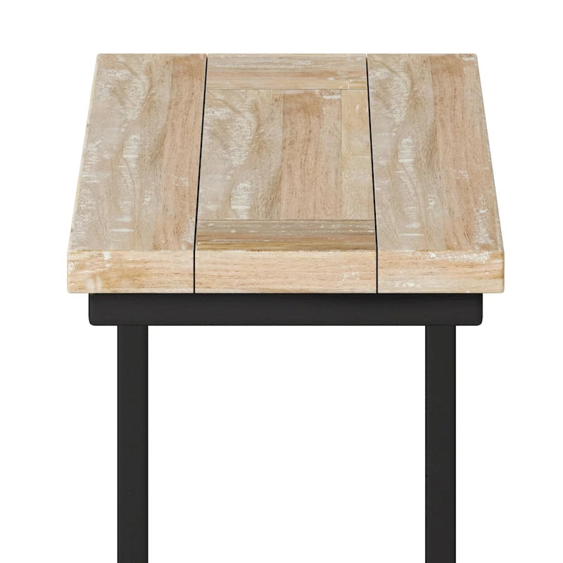 WYNDENHALL Rhonda 18 inch Wide Solid Metal Industrial C Side Table - 18 W x 10 D x 24 H