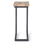 WYNDENHALL Rhonda 18 inch Wide Solid Metal Industrial C Side Table - 18 W x 10 D x 24 H