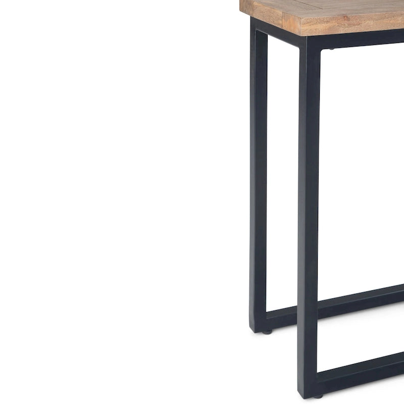 WYNDENHALL Rhonda 18 inch Wide Solid Metal Industrial C Side Table - 18 W x 10 D x 24 H