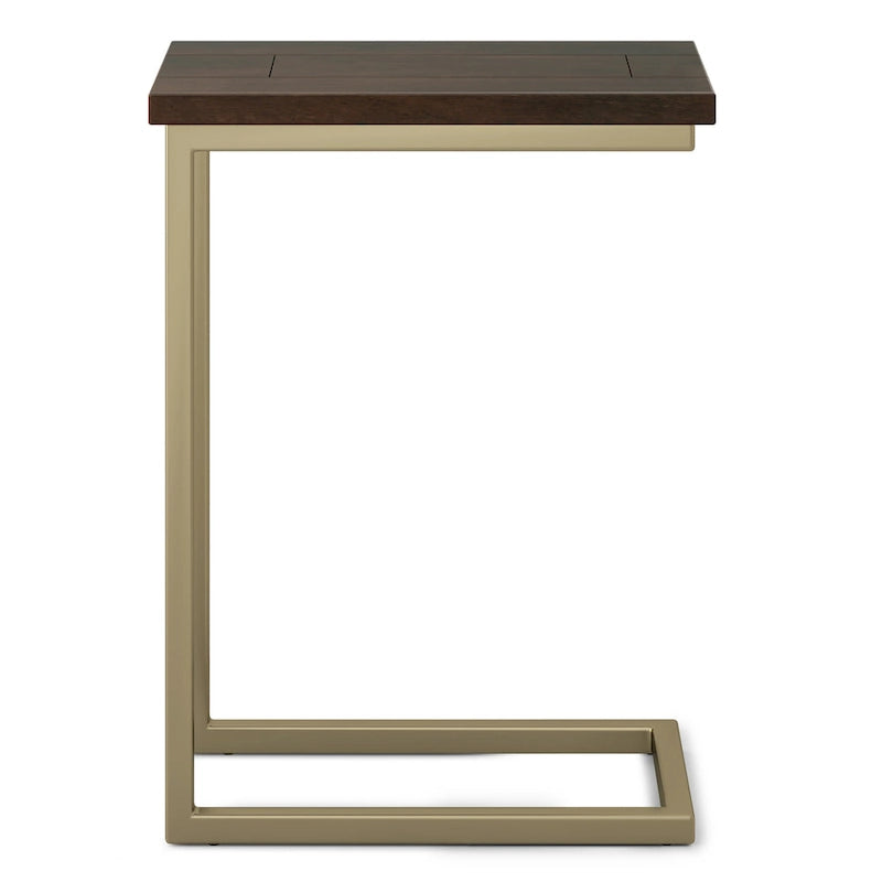 WYNDENHALL Rhonda 18 inch Wide Solid Metal Industrial C Side Table - 18 W x 10 D x 24 H