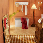 Combo Entryway Hall Trees Storage Bench Closet Organizer Clothes Rack