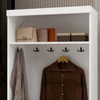Combo Entryway Hall Trees Storage Bench Closet Organizer Clothes Rack