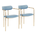 Silver Orchid Gregor Glam Velvet Chair (Set of 2)