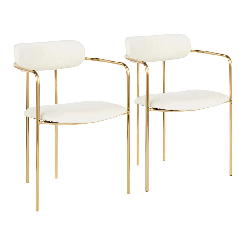 Silver Orchid Gregor Glam Velvet Chair (Set of 2)