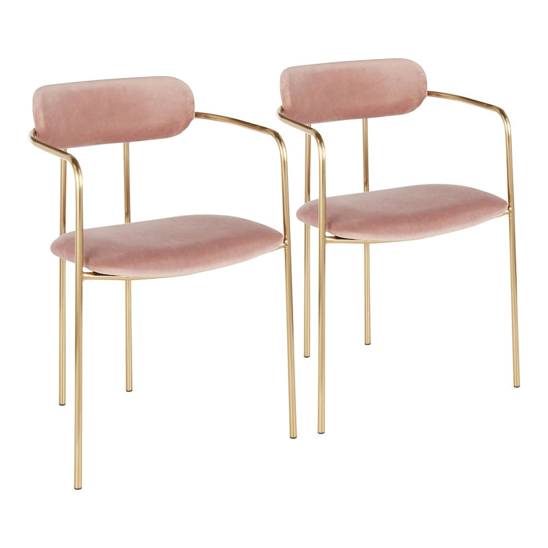 Silver Orchid Gregor Glam Velvet Chair (Set of 2)